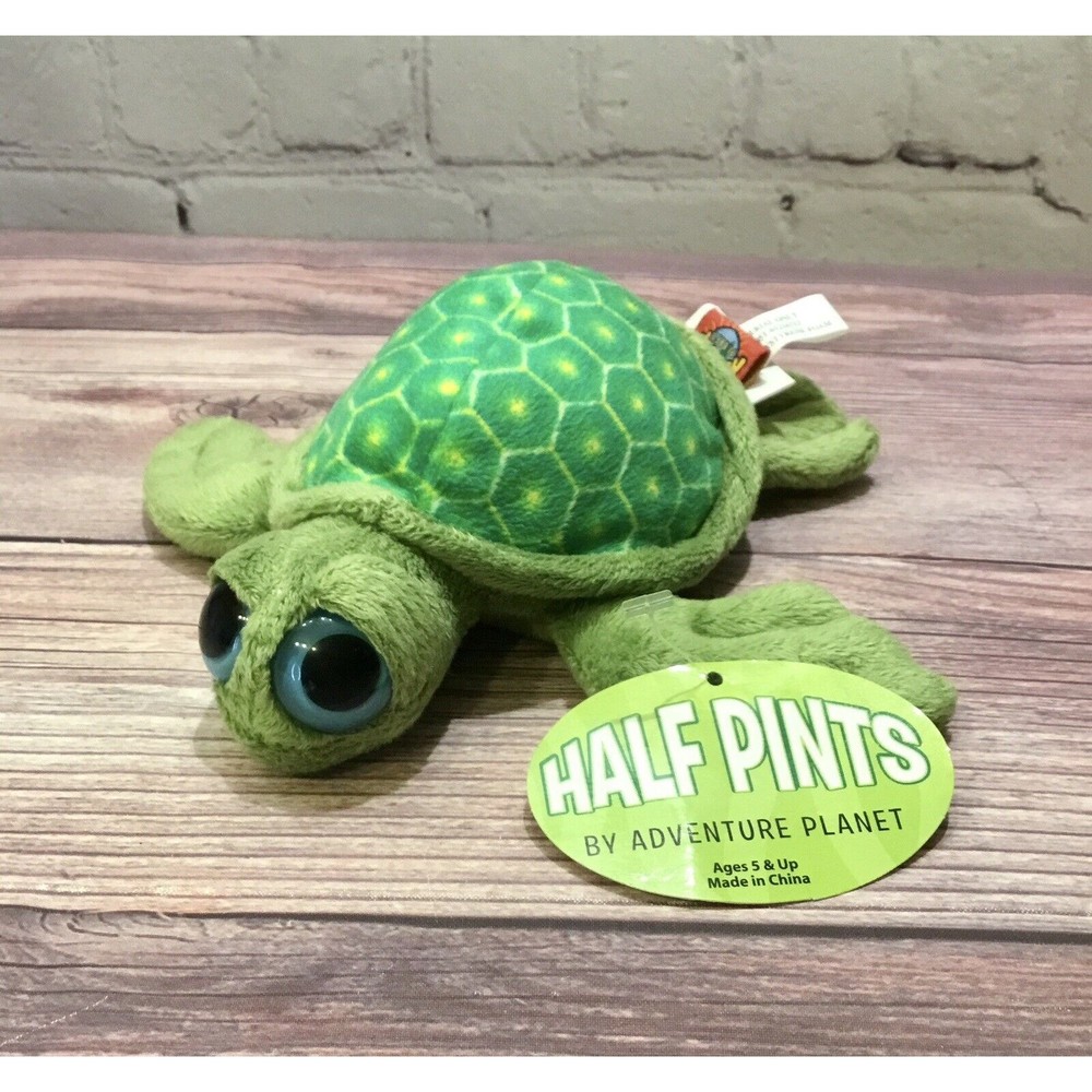 Adventure Planet Half Pint Sea Turtle Plush Stuffed Animal Big Eyes NWT